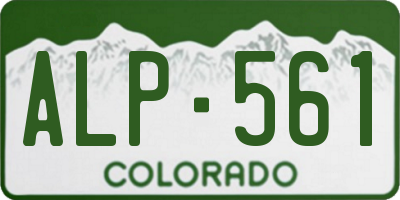 CO license plate ALP561