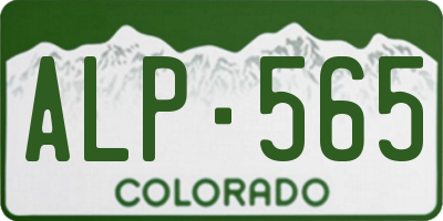 CO license plate ALP565
