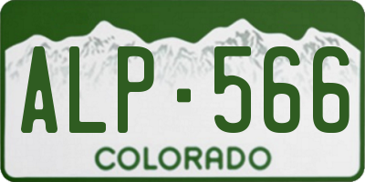 CO license plate ALP566