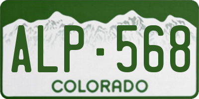 CO license plate ALP568