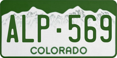 CO license plate ALP569