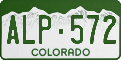CO license plate ALP572