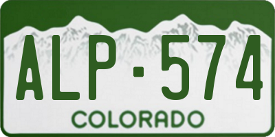 CO license plate ALP574