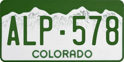 CO license plate ALP578