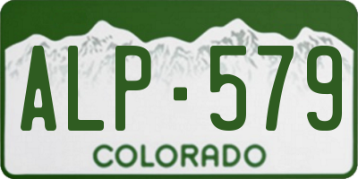 CO license plate ALP579