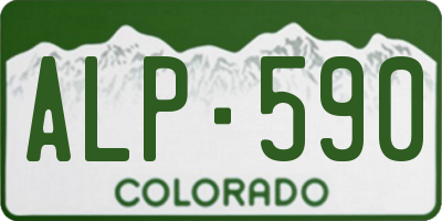 CO license plate ALP590