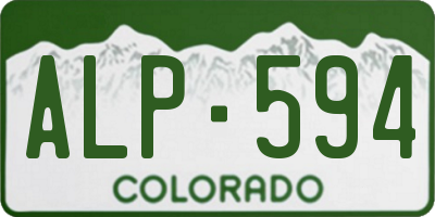 CO license plate ALP594