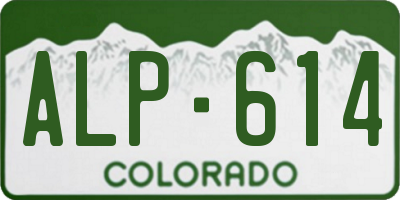 CO license plate ALP614