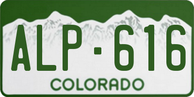 CO license plate ALP616