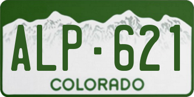 CO license plate ALP621