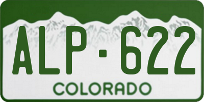 CO license plate ALP622