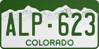 CO license plate ALP623