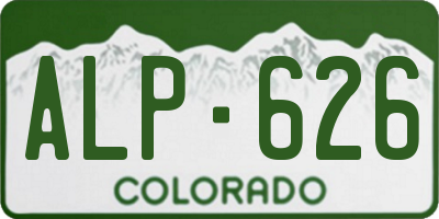 CO license plate ALP626