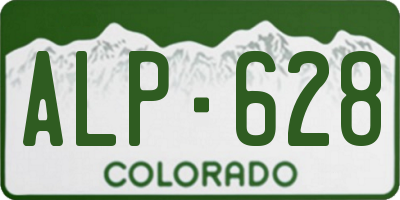 CO license plate ALP628