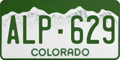 CO license plate ALP629