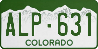 CO license plate ALP631