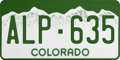 CO license plate ALP635