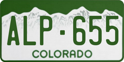 CO license plate ALP655
