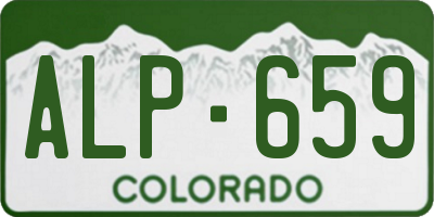 CO license plate ALP659