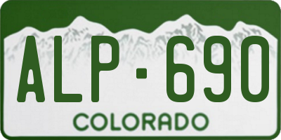 CO license plate ALP690