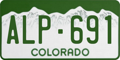 CO license plate ALP691