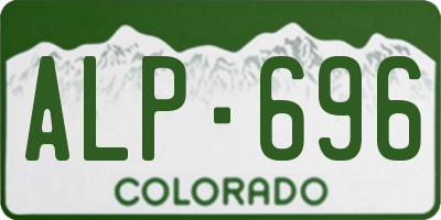 CO license plate ALP696