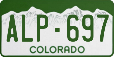 CO license plate ALP697