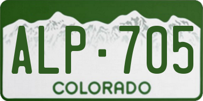 CO license plate ALP705