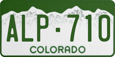 CO license plate ALP710