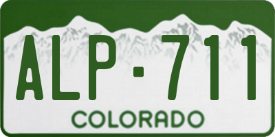 CO license plate ALP711