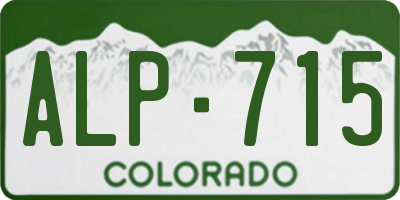 CO license plate ALP715