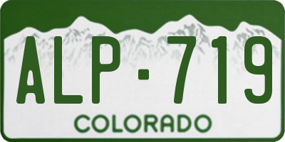 CO license plate ALP719