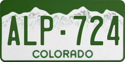 CO license plate ALP724