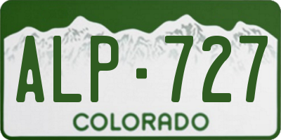 CO license plate ALP727