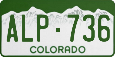 CO license plate ALP736