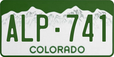 CO license plate ALP741