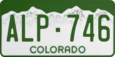 CO license plate ALP746