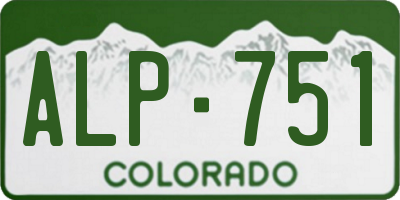 CO license plate ALP751