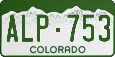CO license plate ALP753