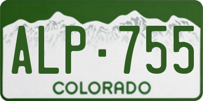 CO license plate ALP755