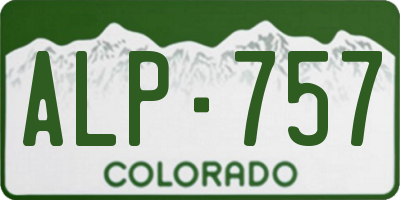 CO license plate ALP757