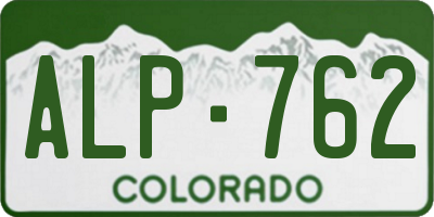 CO license plate ALP762