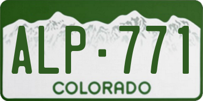 CO license plate ALP771