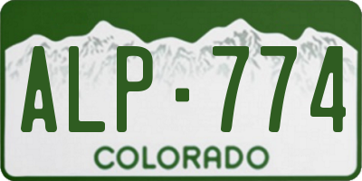 CO license plate ALP774