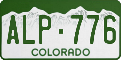 CO license plate ALP776