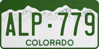 CO license plate ALP779