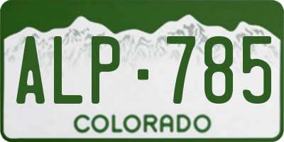 CO license plate ALP785