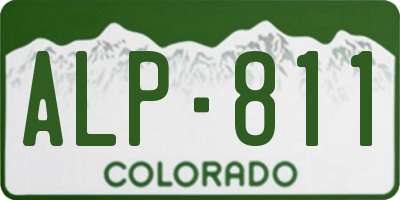 CO license plate ALP811