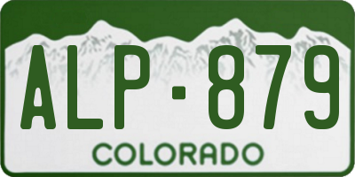 CO license plate ALP879