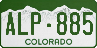CO license plate ALP885